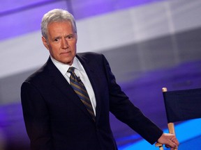 Host of "Jeopardy!" Alex Trebek attends a press conference at the IBM T.J. Watson Research Center on January 13, 2011 in Yorktown Heights, New York.