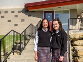 Kieran Anand and Alexia Chambers, Grade 12 students at Rundle College High School, plan to take part in Friday's Global Climate Strike at Calgary city hall.