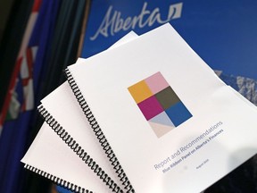 Cover of the report chaired by former Saskatchewan finance minister Janice MacKinnon on the state of Alberta's finances.