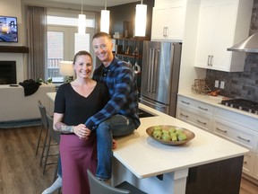 Alanna Vaugeois and Peter Marshall like the vibe of their new multi-level home by Brookfield Residential at Symons Gate.