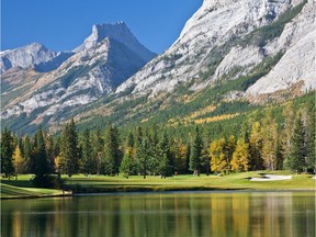 The par-5 9th on the Mount Lorette Course at Kananaskis Country Golf Course. Courtesy, Andrew Penner