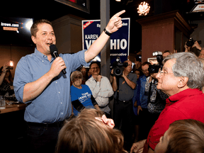 Conservative Leader Andrew Scheer campaigns in London, Ont., on Sept. 24, 2019.
