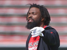 Defensive backs coach Josh Bell at practice.