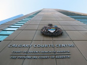 FILE - The exterior of the Calgary Courts Centre.