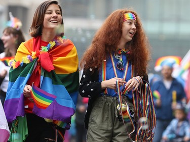 Calgarians from all walks of life celebrated pride week with the Calgary Pride parade through downtown Calgary on Sunday September 1, 2019.