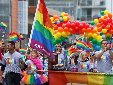 Calgarians from all walks of life celebrated pride week with the Calgary Pride parade through downtown Calgary on Sunday September 1, 2019.