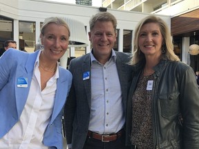 ATB Financial President and CEO Curtis Stange with his wife Shannon Stange (right) and Kerily Snetchuk, Director, People & Culture, ATB Financial