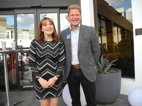 Pictured at the Sept. 12 kickoff to the 2020 Big Ball at Hotel Arts are Big Ball founder Dr. Shelley Spaner and ATB Financial president and CEO Curtis Stange. The Big Ball, being held Jan. 31 at Hotel Arts, will raise funds for the Prostate Cancer Centre and the Women For Men's Health initiative.