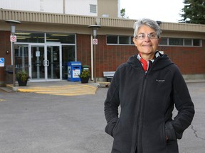 Betty Leinweber, 68, smiles as she recalls fond memories of 50+ years of swimming and life at Inglewood Pool in southeast Calgary on Wednesday, September 11, 2019.The retired teacher, who calls the pool "home," started swimming at the pool when she was in grade 6 when it opeined, and still visits the facility 5 days a week and swims approx 1.5-2 km per day. Jim Wells/Postmedia