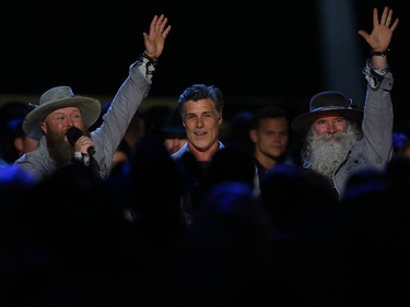 The Washboard Union accept the award for group of the year during the Canadian Country Music Awards in Calgary on Sunday, September 8, 2019. Al Charest / Postmedia