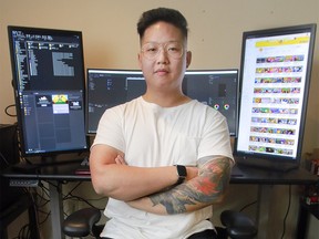 YouTube content creator Jimmy Chau, aka, OJ is shown in his basement studio in NW Calgary. Chau has been creating YouTube videos for the past three years where he has amassed more than 1.4 million subscribers on his channel 'Orange Juice Gaming'.Friday, September 20, 2019. Dean Pilling/Postmedia