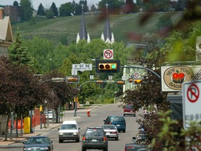 Downtown Medicine Hat, also known as The Gas City.