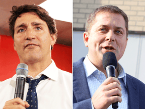 Liberal Leader Justin Trudeau and Conservative Leader Andrew Scheer.
