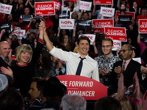 Liberal Leader Justin Trudeau campaigns in Edmonton on Thursday, Sept. 12, 2019.
