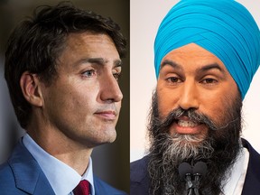 Liberal Leader Justin Trudeau and NDP Leader Jagmeet Singh.