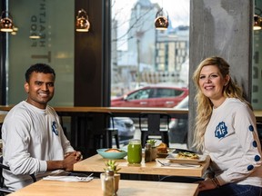 Hart Healthy Foods owner Beans (Alex) Hart, right, and chef Sherin Samuel. Azin Ghaffari/Postmedia Calgary