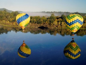 Hot air balloons is over Sonoma County. Curtesy Mariah Harkey. Sonoma County Tourism