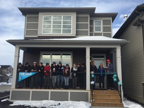 Students from Jack James High School helped build this Homes by Avi house in Walden.