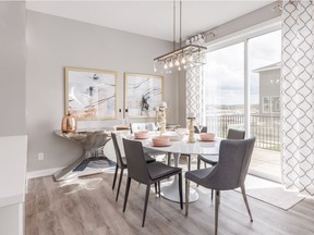 The dining area in Berkshire 2 by Sterling Homes in Sirocco.