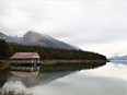 Maligne Lake Boathouse in Jasper National Park. Courtesy, Curt Woodhall