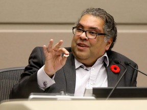 Mayor Naheed Nenshi speaks at Calgary city council during a discussion on last week's provincial budget, and the impact it will have on the city's budget.