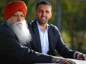 Ram Chahal fought for the right to wear a turban in Canadian Legions with his son Calgary Ward 5 councillor George Chahal, who is carrying on the tradition of fighting for minority rights by putting forward a motion to formally opposes Quebec’s Bill 21, legislation that prohibits civil servants from wearing religious symbols, like hijabs and turbans, at work. Al Charest / Postmedia
