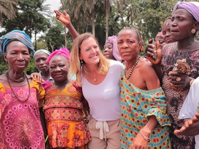 Anne Clarke-Davidson, an agent with Sotheby’s International Realty Canada in Calgary, recently volunteered in Sierra Leone in West Africa with Chaloner Children’s Charity.