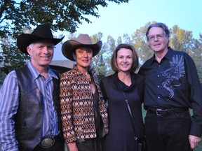 Pictured from left at the 31st annual Shindig fundraiser in support of Heritage Park are Paul Corbett and his wife, Heritage Park president and CEO Alida Visbach, with Debbie and Dave Rodych, Heritage Park Society board chairman. This was Visbach's last Shindig as she is retiring from Heritage Park at the end of the year.   Photo: Heritage Park