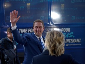Conservative leader Andrew Scheer arrives to the French televised debate at TVA in Montreal, Quebec, Canada October 2, 2019.