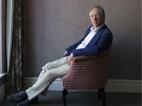 A portrait of author Ian McEwan at The Soho Hotel in London.