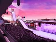 A rendering of what Stampede Park could look like if Calgary hosts the Winter X Games.