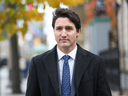 Prime Minister Justin Trudeau arrives for a news conference in Ottawa on Oct. 23, 2019.