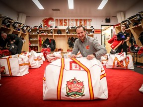 Flames equipment manager Mark DePasquale and his team pack up and get ready to head to Mosaic Stadium in Regina, Saskatchewan, for the 2019 Tim Hortons NHL Heritage Classic. Al Charest / Postmedia