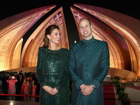 Prince William, Duke of Cambridge and Catherine, Duchess of Cambridge attend a reception hosted by the British High Commissioner at the Pakistan National Monument on Oct. 15, 2019 in Islamabad, Pakistan.