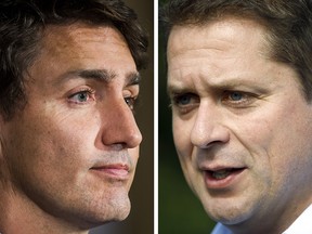 Liberal Leader Justin Trudeau and Conservative Leader Andrew Scheer.