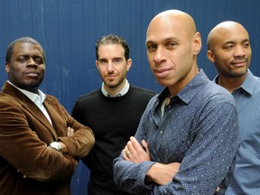 From left, Gregory Hutchinson, Aaron Goldberg, and Joshua Redman and Reuben Rogers of the Joshua Redman Quartet.