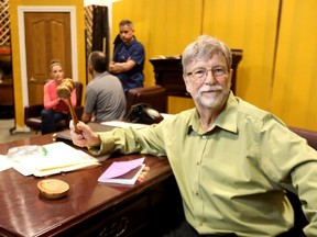 Louis Hobson during rehearsal of Witness for the Prosecution. He first directed the play 50 years ago. Darren Makowichuk/Postmedia