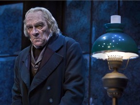 Stephen Hair as Ebenezer Scrooge in Theatre Calgary holiday classic, A Christmas Carol.