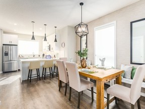 The dining area in the Boulevard show home by StreetSide Developments in Belwood Park. Courtesy, StreetSide Developments