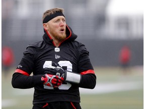 Calgary Stampeders, Bo Levi Mitchell during the Stamps practice and press conference before taking on the Winnipeg Blue Bombers in the CFL Semi-Finals at McMahon stadium in Calgary on  Saturday, November 9, 2019. Darren Makowichuk/Postmedia