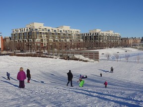 Parks, such as the toboggan hill in Bridgeland's redeveloped core, are some of the ways life is made more livable in the city.