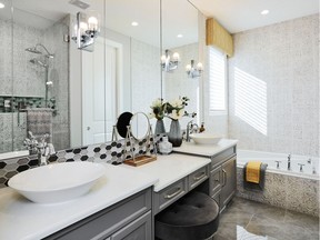 The master ensuite in the Slate show home by Mattamy Homes in Cityscape.
