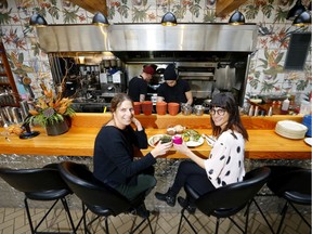 L-R, Owner, Michal Lavi and GM, Kylie Ward of Sidewalk Citizen restaurant for Off the Menu in Calgary on Thursday, November 14, 2019. Darren Makowichuk/Postmedia