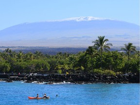 Mauna Kea dominates the landscape on the Island of Hawai'i. Courtesy, Island of Hawaii Visitors Bureau / Kirk Lee Aeder