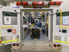A new ambulance on display in Calgary on Friday, Nov. 29, 2019.