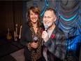 Pictured with reason to smile at BANC (Benevolent Artists National Coalition) UnButtoned concert  at Hotel Arts are Jim and Tracey Button. The event raised funds and much need awareness for a $5-million  Button-led chair in pediatric psychosocial oncology and survivorship at the University of Calgary. Courtesy, Neil Zeller Photography