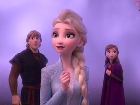 In Walt Disney Animation Studios’ “Frozen 2, Elsa, Anna, Kristoff, Olaf and Sven journey far beyond the gates of Arendelle in search of answers. Featuring the voices of Idina Menzel, Kristen Bell, Jonathan Groff and Josh Gad, “Frozen 2” opens in U.S. theaters November 22.