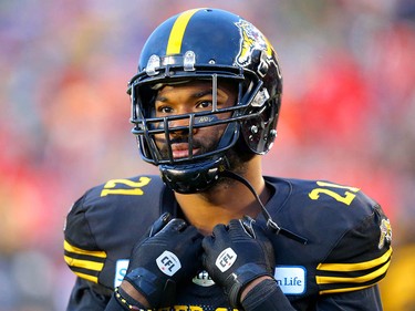 Hamilton Tiger-Cats Simoni Lawrence during the 107th Grey Cup CFL championship football game in Calgary on Sunday, November 24, 2019. Al Charest/Postmedia