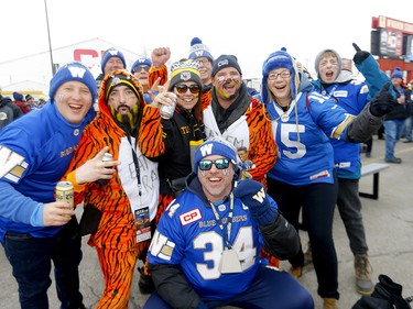 Thousands of fans ham it up during the Tailgate party at McMahon stadium during the 107th Grey Cup in Calgary on Sunday, November 24, 2019. Darren Makowichuk/Postmedia