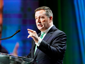 Alberta Premier Jason Kenney speaks at the Rural Municipalities of Alberta 2019 Fall Convention in Edmonton on Nov. 15, 2019.